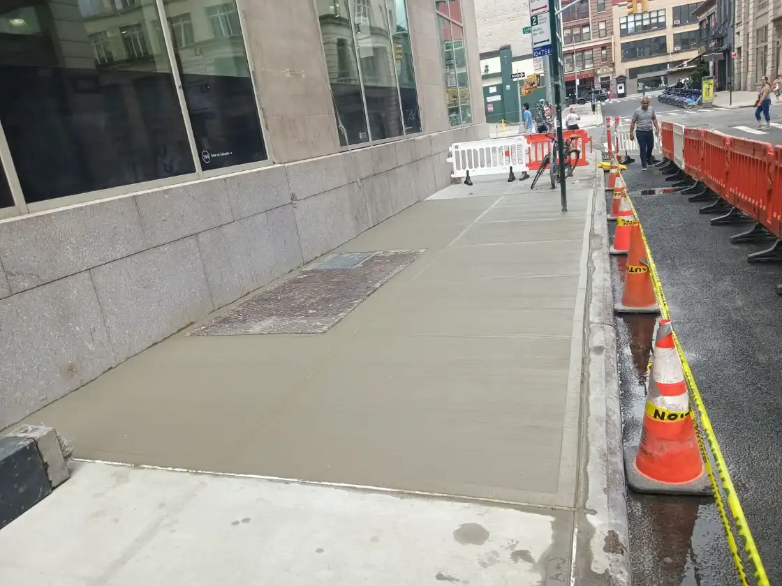 new sidewalk installed in new York